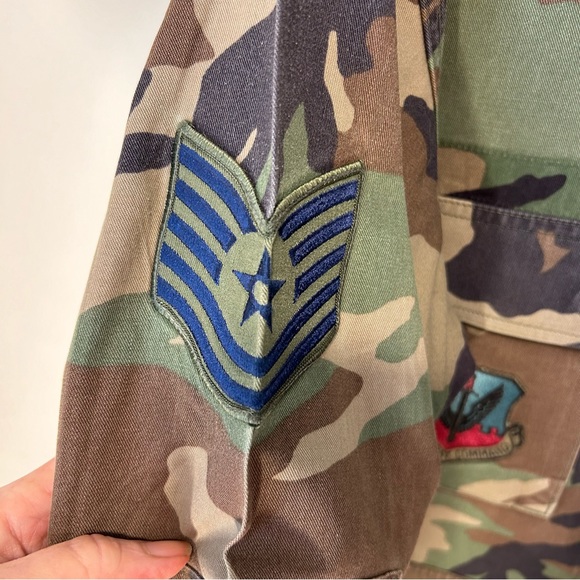 American Apparel Woodland Camouflage US Air Combat Command W/ Patches Size M - Picture 5 of 11